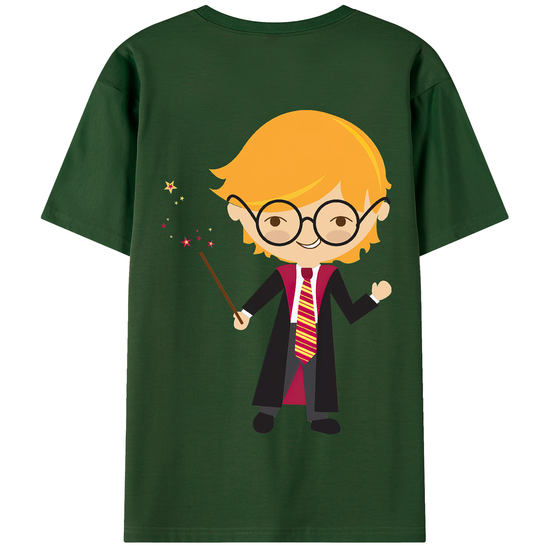 （画像用） Harry Potter ハリー・ポッターシリーズ 綿100％半袖Tシャツ（背面プリント）